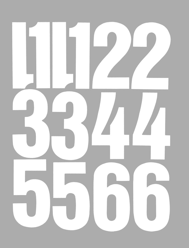 Chartpak Self-Adhesive Vinyl Numbers, 4 Inches High, White, 23 per Pack (01196) - Image 2